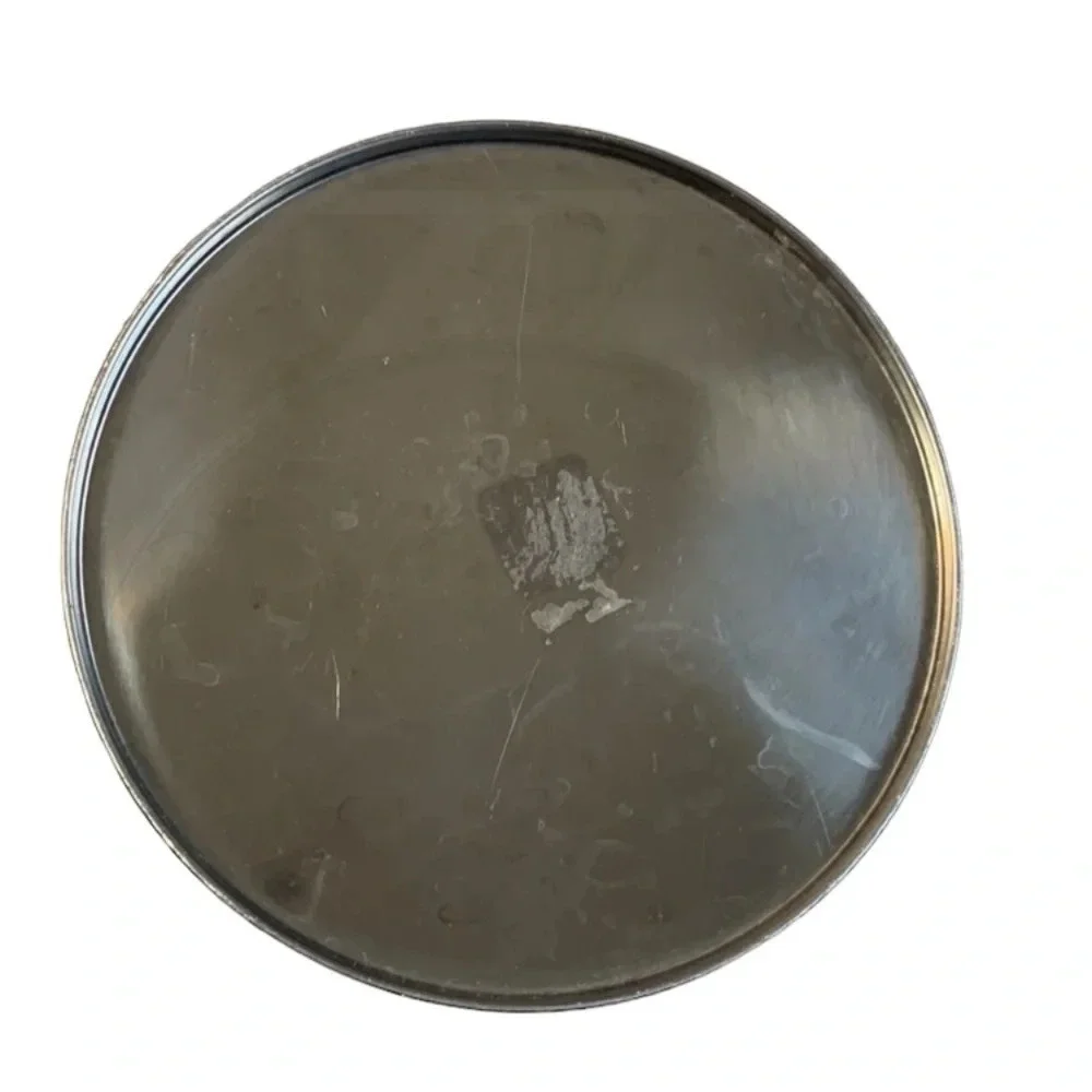 Tea Coffee Can Lid Can Storage Metal Silver Vintage